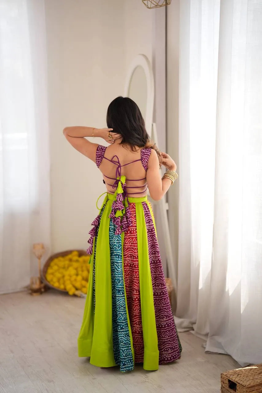 Premium Heavy Rayon Digital Print Lehenga Choli with Grand Flair & Padded Blouse