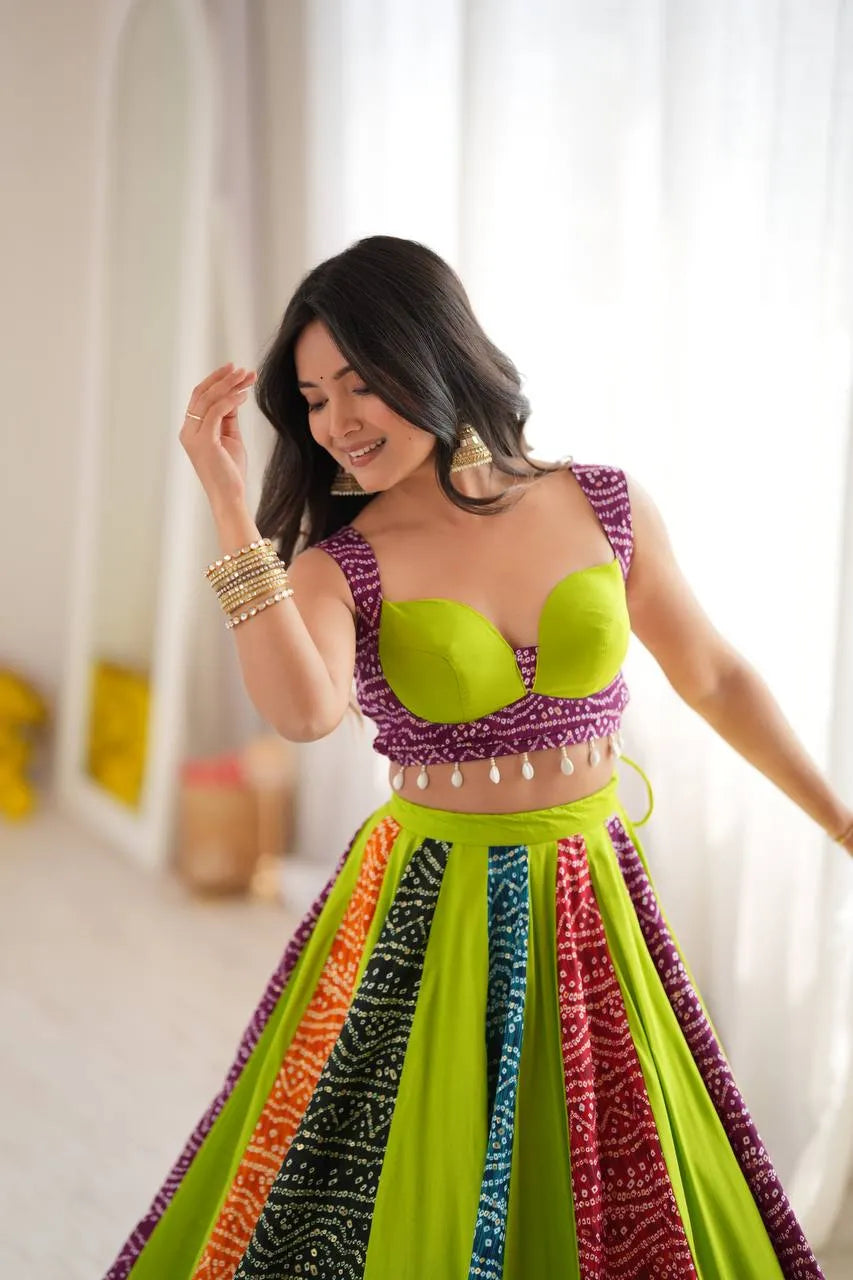 Premium Heavy Rayon Digital Print Lehenga Choli with Grand Flair & Padded Blouse