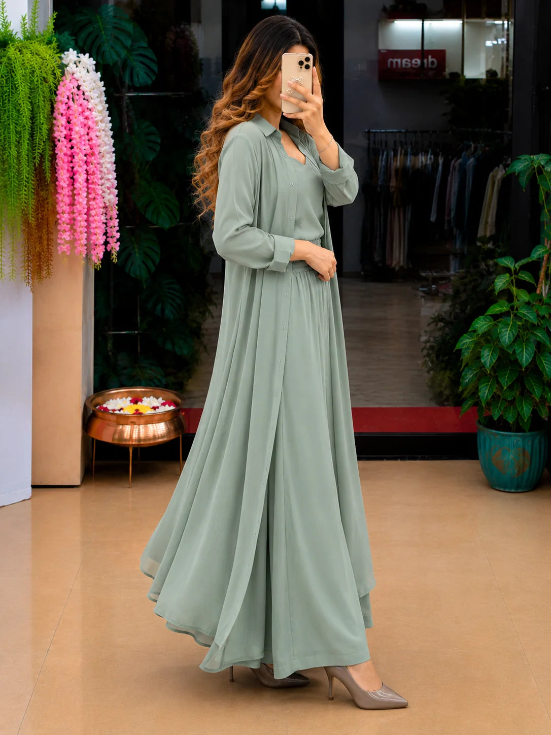 Women's 3-Piece Co-Ord Set with Long Shrug | Premium Stylish Matching Set for Women