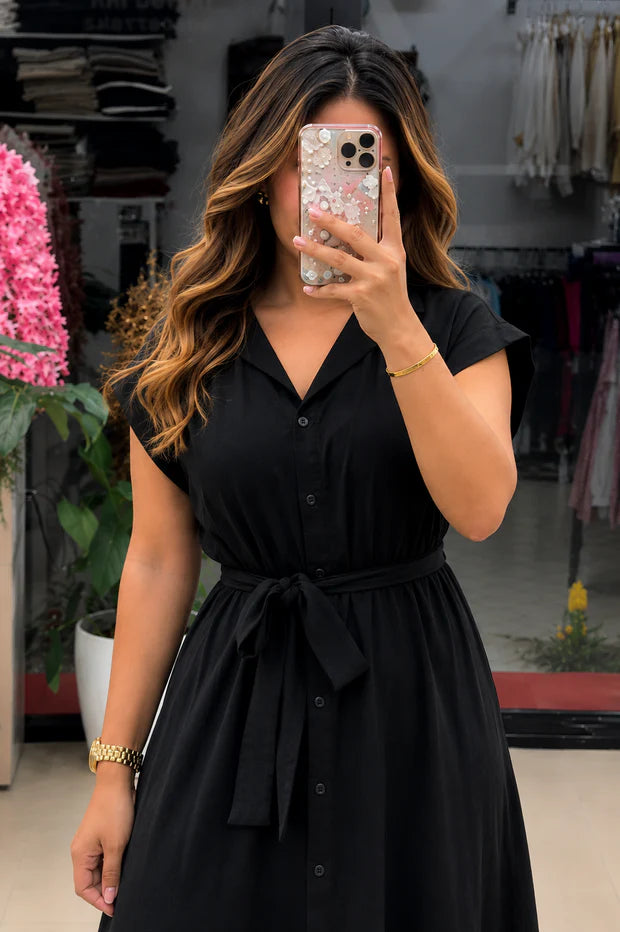 Premium Rayon Maxi Dress for Women | Elegant Belted Casual Dress