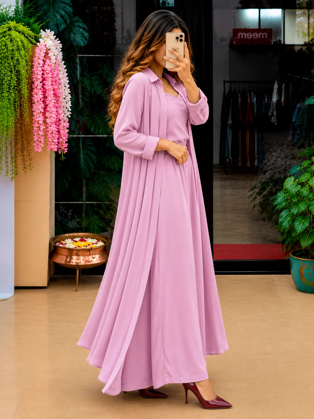 Women's 3-Piece Co-Ord Set with Long Shrug | Premium Stylish Matching Set for Women
