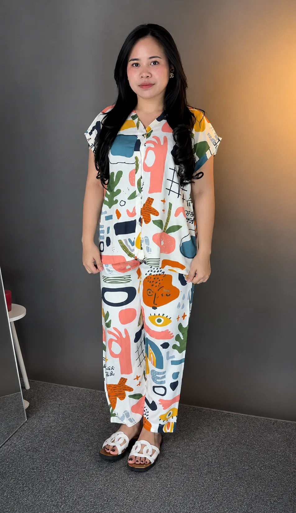 Designer Printed Cord Set For Women