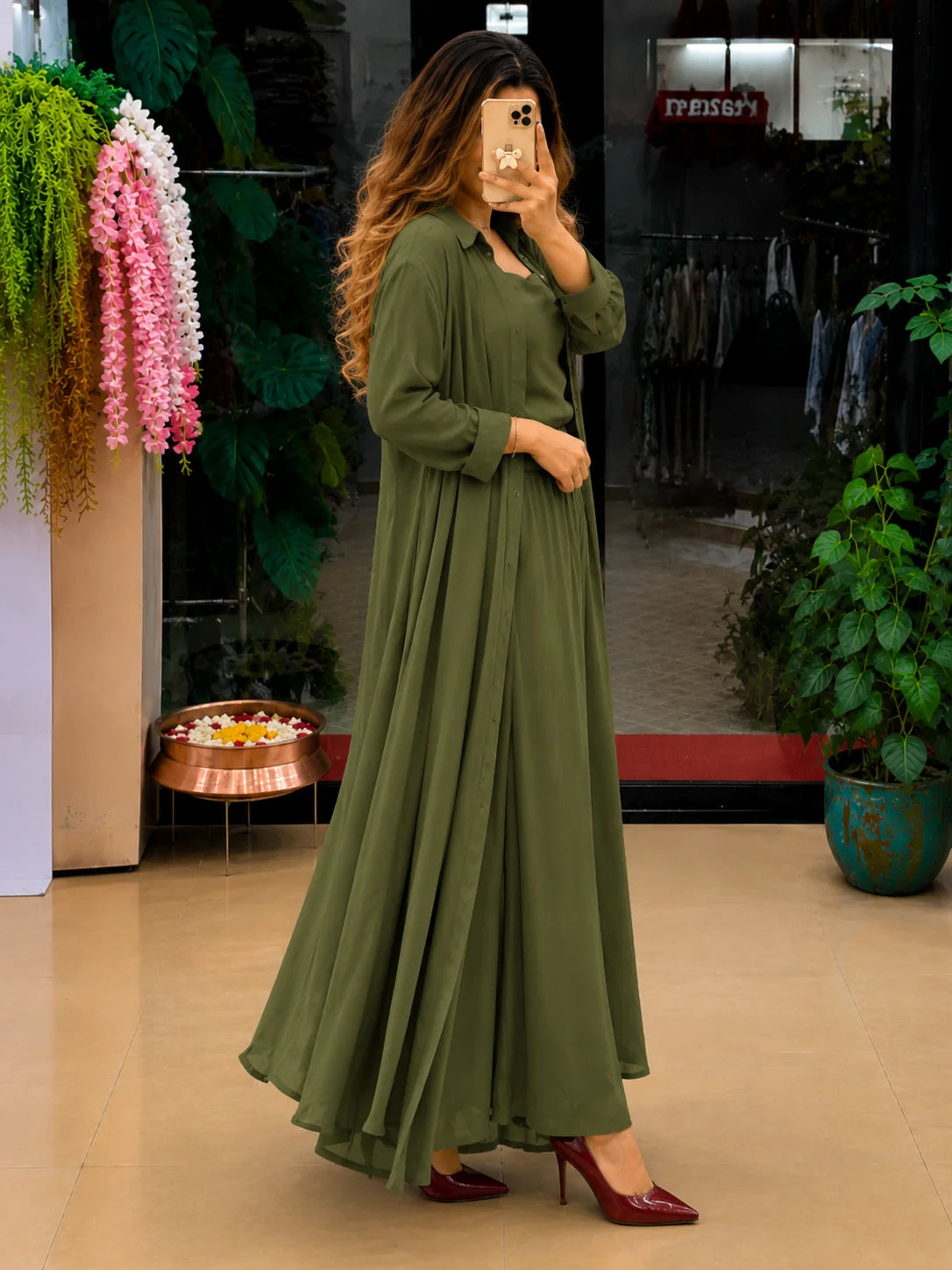 Women's 3-Piece Co-Ord Set with Long Shrug | Premium Stylish Matching Set for Women