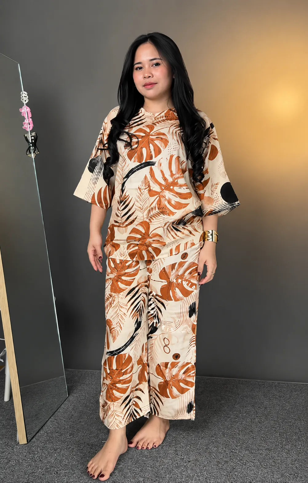 Premium Printed Rayon Co-Ord Set for Women | Stylish 2-Piece Outfit