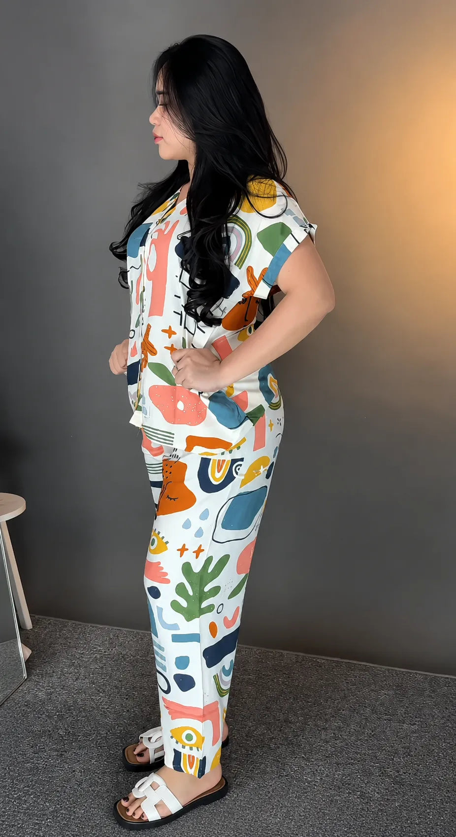 Designer Printed Cord Set For Women