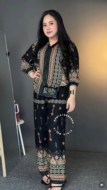 Stylish Black Rayon Co-Ord Set for Women | Premium Comfortable Matching Set