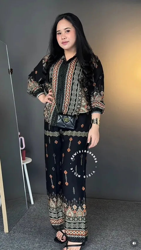 Stylish Black Rayon Co-Ord Set for Women | Premium Comfortable Matching Set