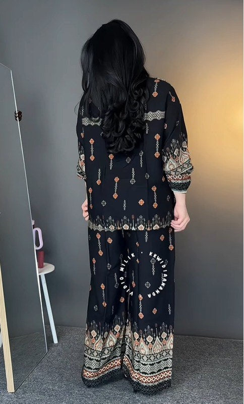 Stylish Black Rayon Co-Ord Set for Women | Premium Comfortable Matching Set