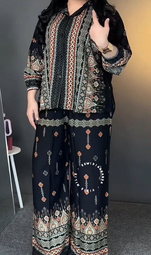 Stylish Black Rayon Co-Ord Set for Women | Premium Comfortable Matching Set