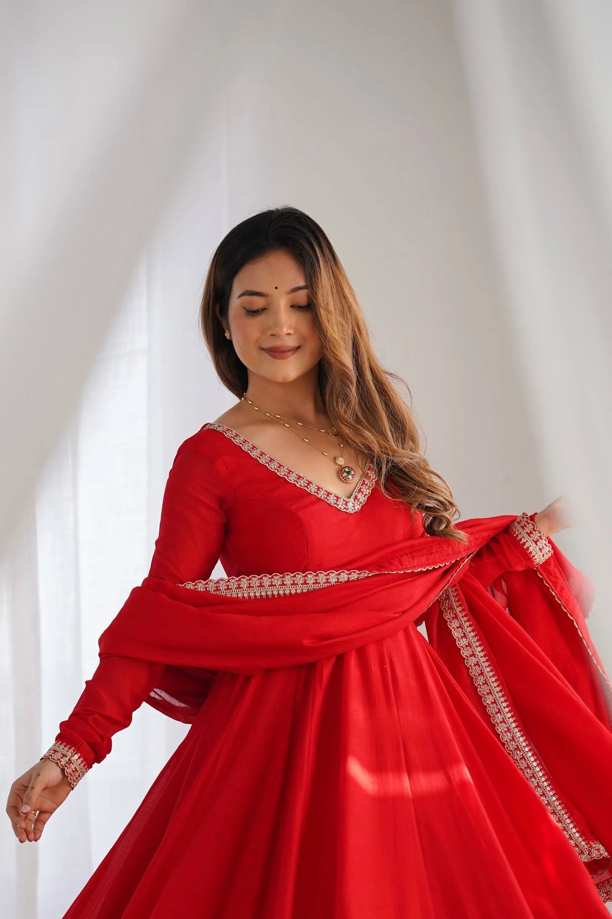 Premium Crunchy Silk Indo-Western Crop Top Palazzo Set with Embroidery & Sequin Work