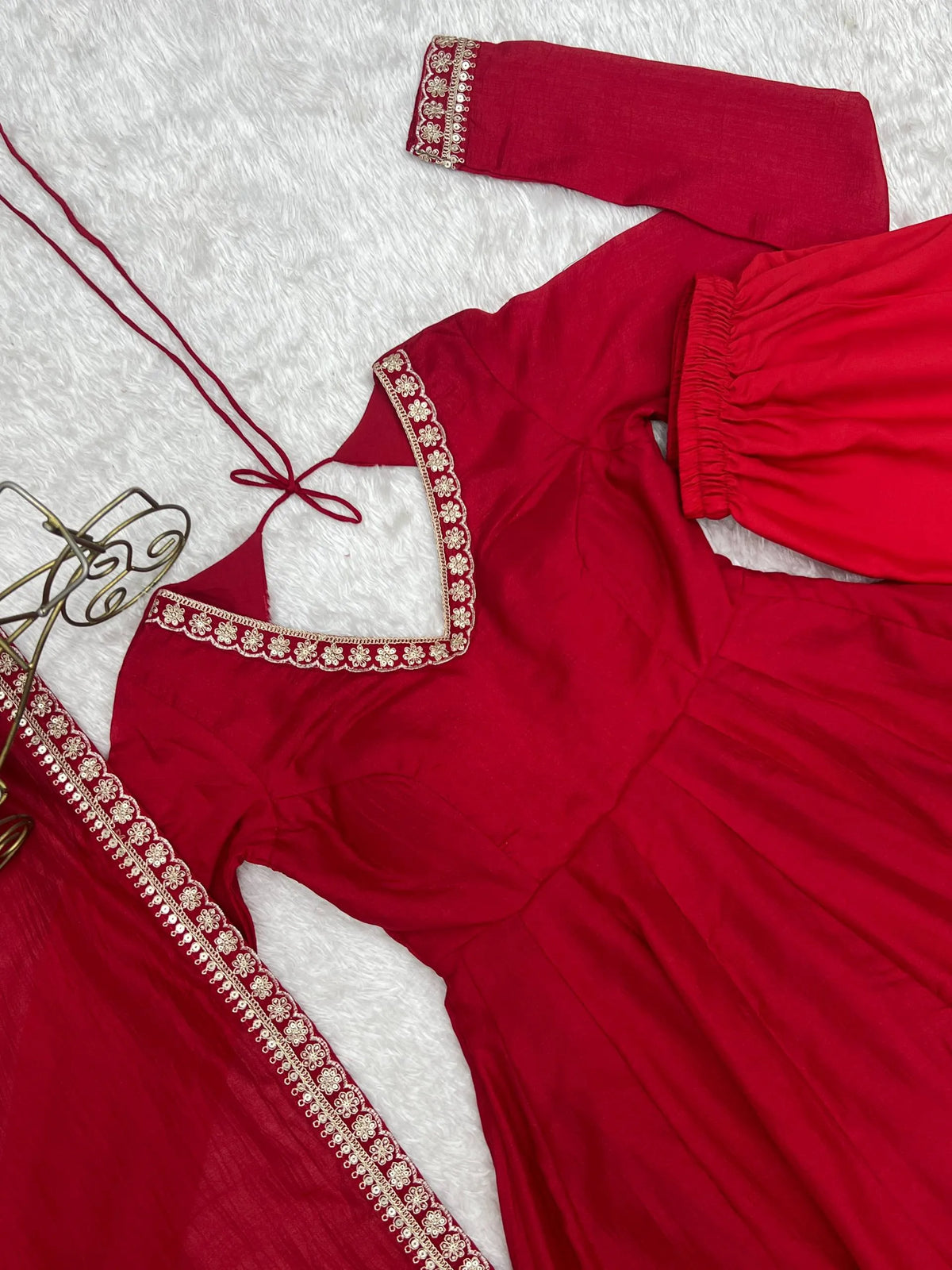 Premium Crunchy Silk Indo-Western Crop Top Palazzo Set with Embroidery & Sequin Work