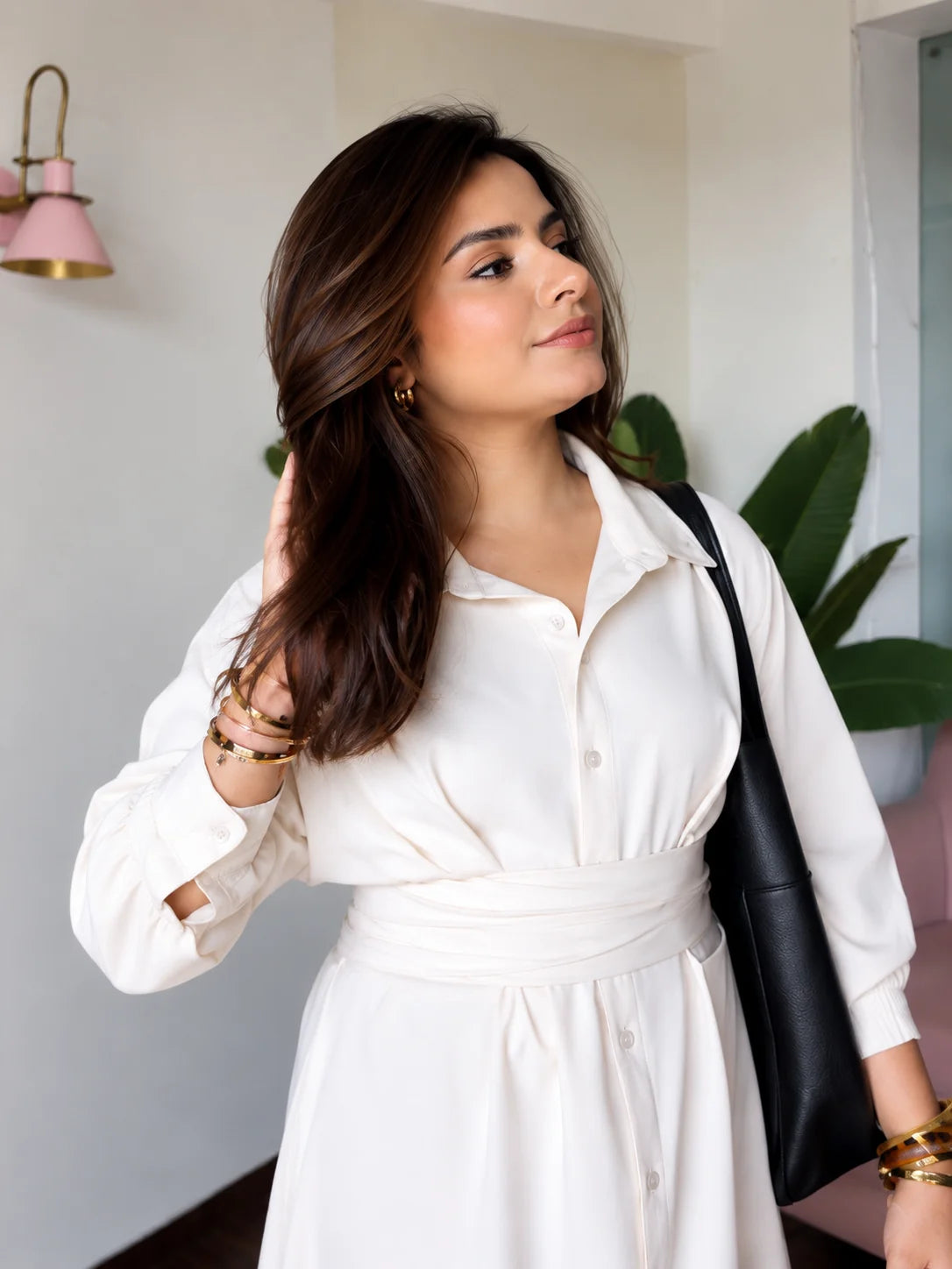 Stylish Shirt-Style Midi Dress Design