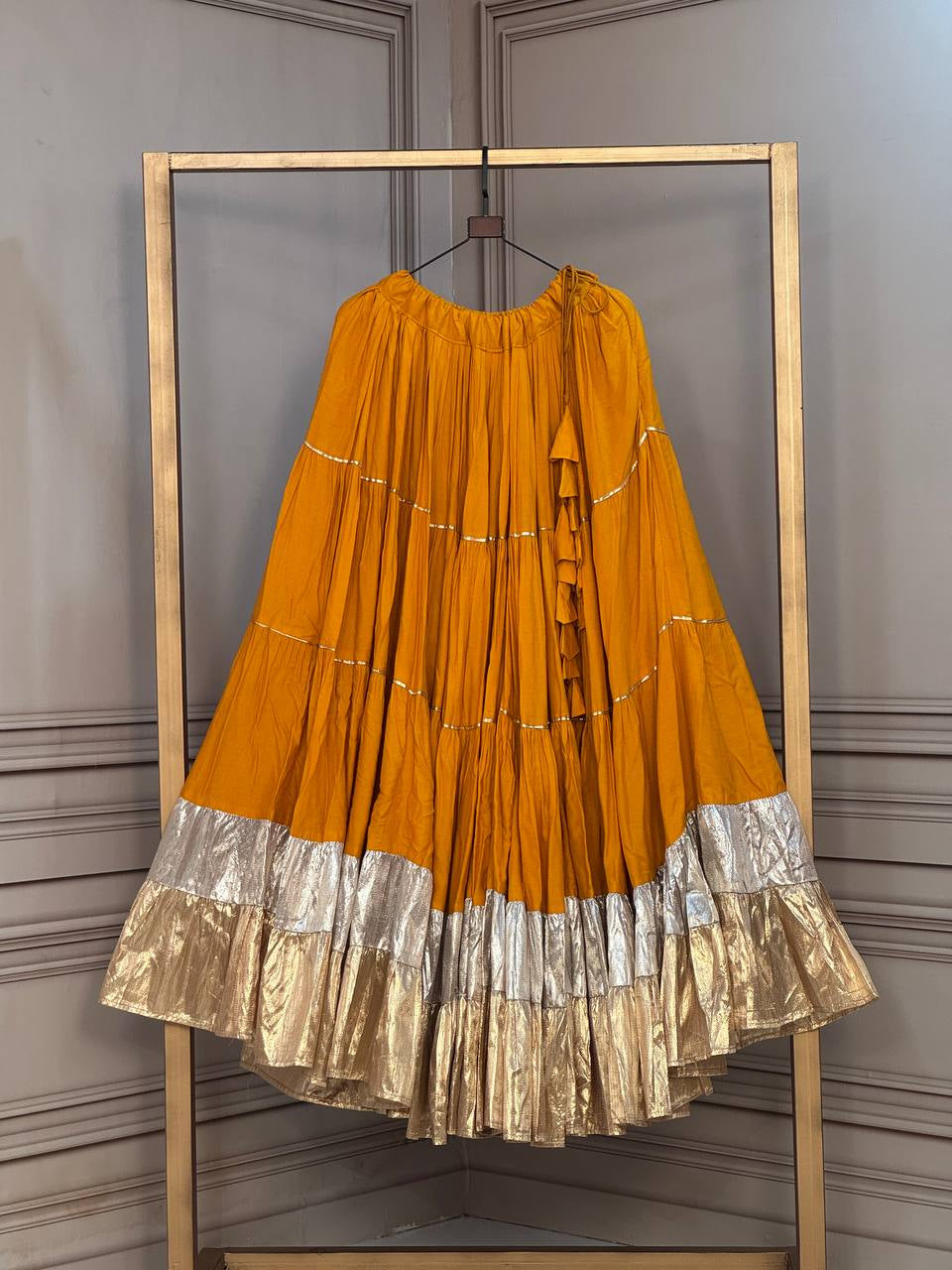 Premium Rayon Navratri Lehenga with Lampi Lace & Standard Frill Stitching