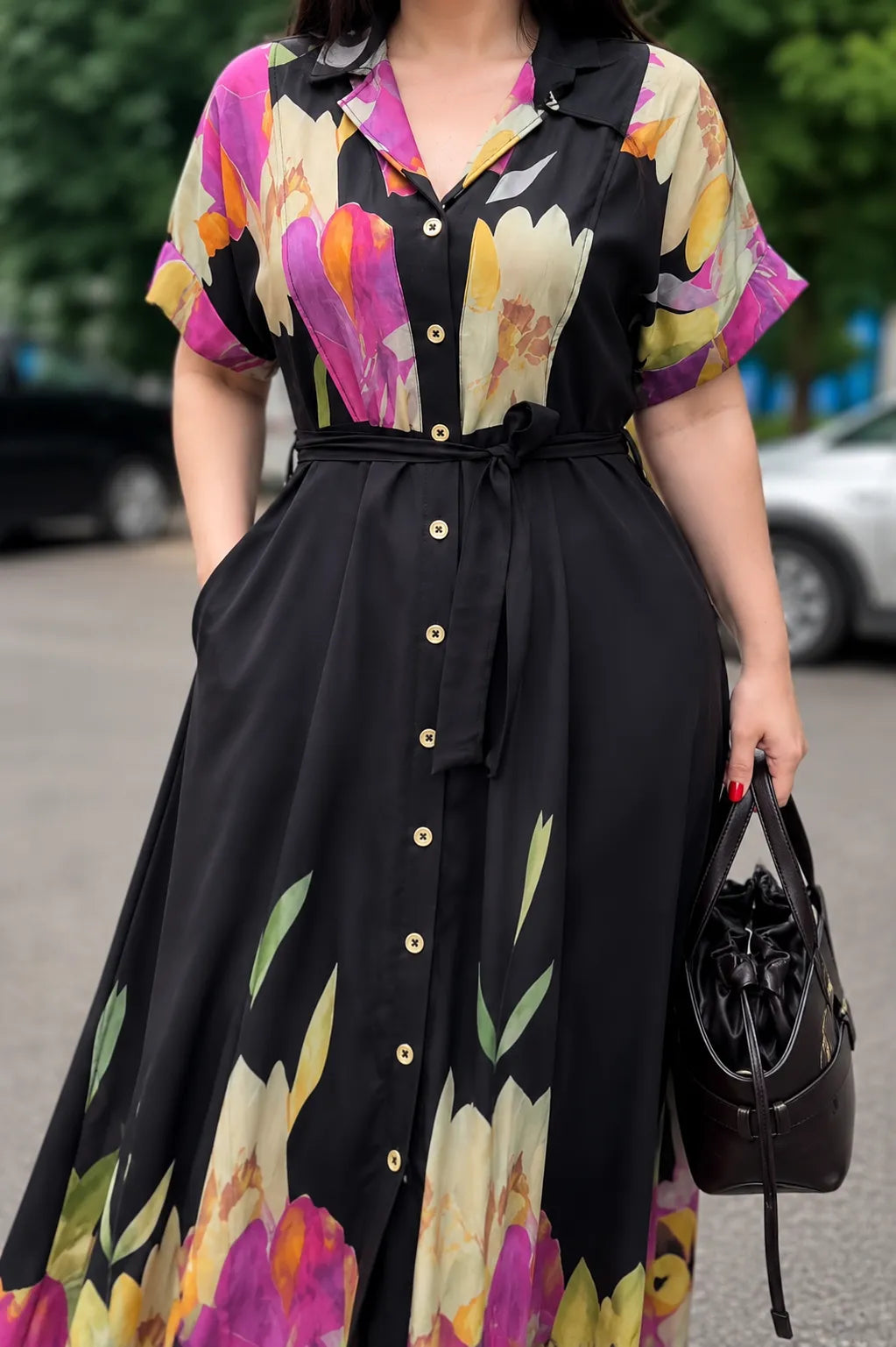 Flora Luxe Imported Rayon Maxi Dress | Urban Mosaic Abstract Print
