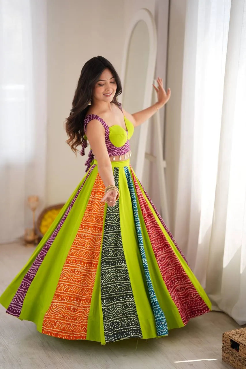 Premium Heavy Rayon Digital Print Lehenga Choli with Grand Flair & Padded Blouse